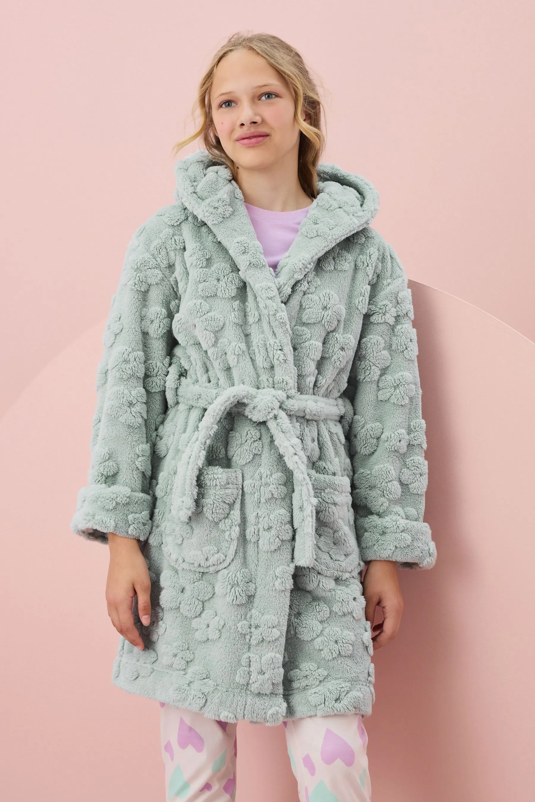 Jacquard Fleece Dressing Gown (9mths-16yrs)    