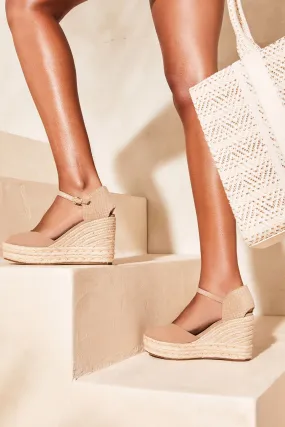 Lipsy - Sandali espadrillas a punta media con zeppa e plateau chiuso